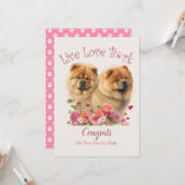 Carte Chow Chow Chig Adoption, Gotcha Day (Devant/Arrière en situation)