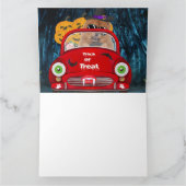 Carte Chow Chow Chig Conduire voiture effrayant Hallowee (Intérieur)