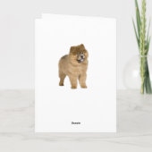 Carte Chow Chow Chow Chien chiot Brown et heureux d'anni (Dos)