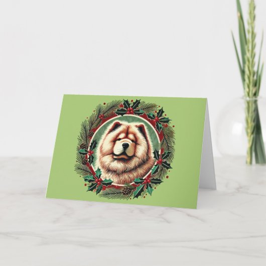 Carte Chow Chow Christmas chow chien (Devant)