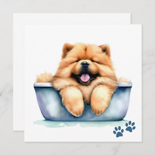 Carte Chow Chow Dog (Devant / Derrière)