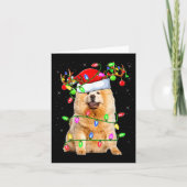 Carte Chow Chow Dog Lover Xmas Lighting Santa Chow Chow (Devant)