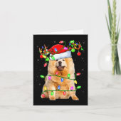 Carte Chow Chow Dog Lover Xmas Lighting Santa Chow Chow  (Devant)