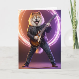 Carte Chow Chow Rock Star Drôle