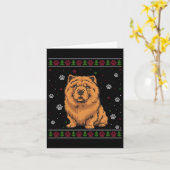 Carte Chow Chow Sweat de Noël Xmas Animal chien chien Lo (Fleur jaune)