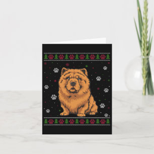 Carte Chow Chow Sweat de Noël Xmas Animal chien chien Lo