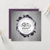 Carte chrétien | 25e anniversaire du Mariage d'ARGENT (Devant/Arrière en situation)