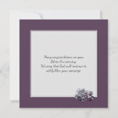 Carte chrétien | 25e anniversaire du Mariage d'ARGENT (Dos)