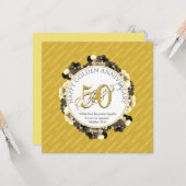 Carte chrétien | 50e anniversaire du Mariage GOLDEN (Devant/Arrière en situation)