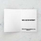 CARTE CHRÉTIEN ANNIVERSAIRE CABINE ART GREETING CARD (Intérieur)