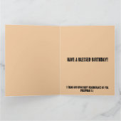 CARTE CHRÉTIEN CHAT ANNIVERSAIRE PHILIPPIENS 1:3 VERRE (Intérieur)