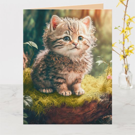 CARTE CHRÉTIEN CHAT PENSE À VOUS PHILIPPIENS 1:3 (Fleur jaune)