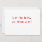 Carte chrétienne d'anniversaire à la fraise chaude (Dos)