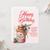 Carte chrétienne d'anniversaire à la fraise chaude (Devant/Arrière en situation)