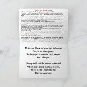 Carte chrétienne de détenu avec message évangéliqu (Intérieur)