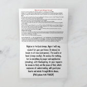 Carte chrétienne de détenu avec message évangéliqu (Intérieur)