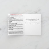 Carte chrétienne de détenu avec message évangéliqu (Intérieur)