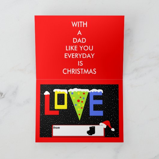 CARTE CHRÉTIENNE DE PAPA (Intérieur)