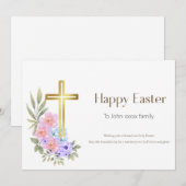 Carte chrétienne de Pâques personnalisée (Devant / Derrière)