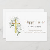 Carte chrétienne de Pâques personnalisée (Devant / Derrière)