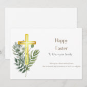 Carte chrétienne de Pâques personnalisée (Devant / Derrière)