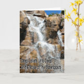 Carte chrétienne de pensée avec cascade de l'Écrit (Fleur jaune)