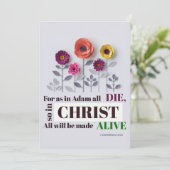 Carte chrétienne de verset biblique En Christ Viva (Debout devant)