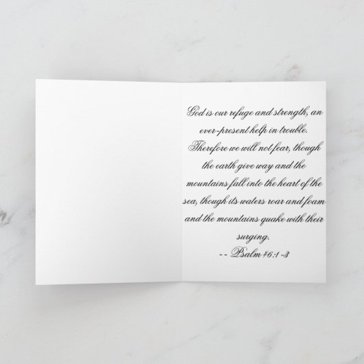 Carte chrétienne d'encouragement (Intérieur)