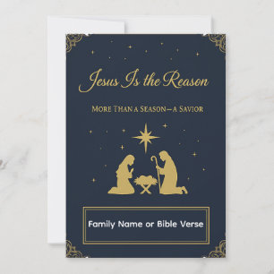Carte chrétienne élégante «Jésus est la raison»