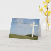 Carte chrétienne Sympathy, personnalisable (Fleur jaune)