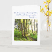 Carte chrétienne verset biblique (Fleur jaune)