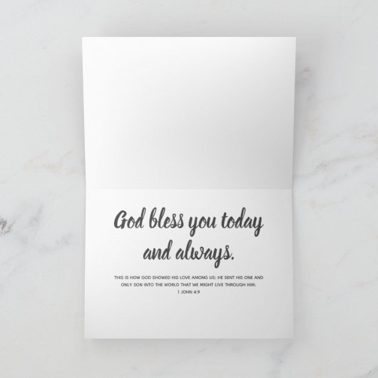 Carte chrétienne Vous êtes aimé (Intérieur)