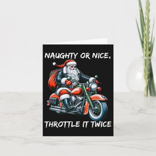 Carte Chris de moto Naughty Or Nice Throttle It Twice (Devant)