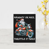 Carte Chris de moto Naughty Or Nice Throttle It Twice (Fleur jaune)