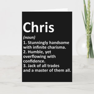 Carte Chris Définition Nom personnalisé Amusant Annivers