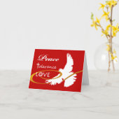 Carte Chrismukkah, Colombe de la Paix Interconfessionnel (Fleur jaune)