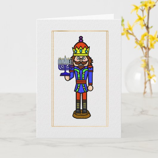 Carte Chrismukkah Nutcracker (Fleur jaune)