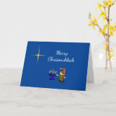 Carte Chrismukkah Star de Bethlehem Menorah (Fleur jaune)