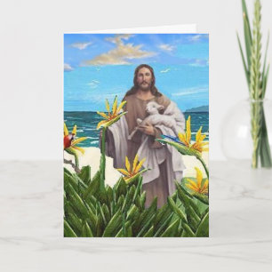 Carte Christ Avec Oiseau De Paradis