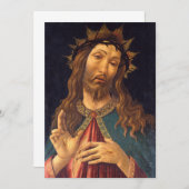 Carte Christ couronné d'épines par Sandro Botticelli (Devant / Derrière)