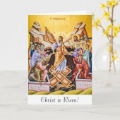 Carte Christ est ressuscité ! Pâques Pâques vacances pli (Fleur jaune)