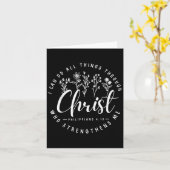 Carte Christ I Can Do All Things Through Who Strengthens (Fleur jaune)