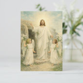 Carte Christ Is Risen Catholic Easter Paschal Prayer (Debout devant)