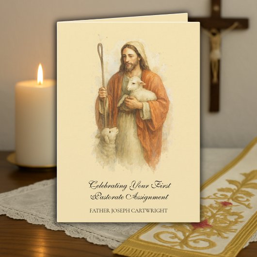 Carte Christ le bon pasteur Premier prêtre pastoral