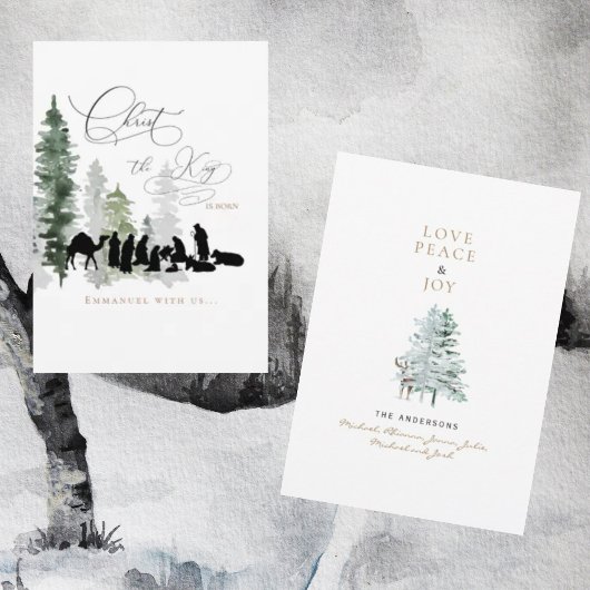 Carte Christ le Roi est né Nativité chrétienne