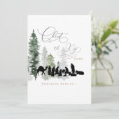 Carte Christ le Roi est né Nativité chrétienne (Debout devant)