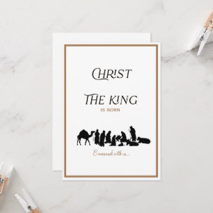 Carte Christ le Roi est né Noël chrétien