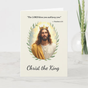 Carte Christ le Roi Scriptur de Paix et Bénédictions de