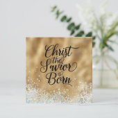 Carte Christ le Sauveur est né Noël chrétien (Debout devant)