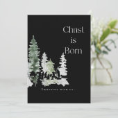 Carte Christ né Nativité chrétienne Noir (Debout devant)